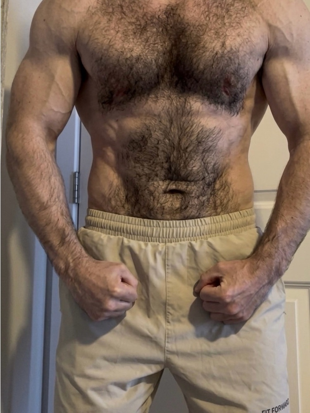 MVMT Men's Khaki Beige Lined Athletic Boxer Shorts